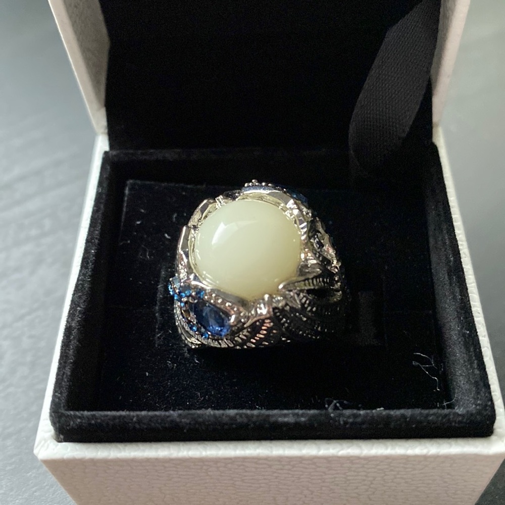 Floral Moonstone Ring